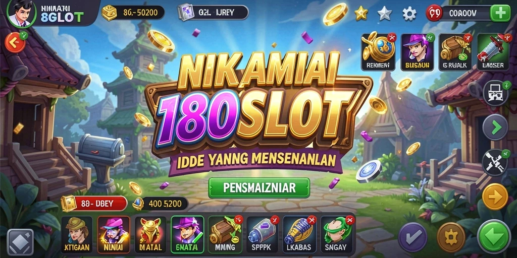 Tampilan gameplay 180SLOT yang menarik dan menghibur.