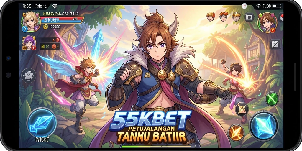 Tampilan gameplay 55KBET yang mengasyikkan dalam dunia anime.