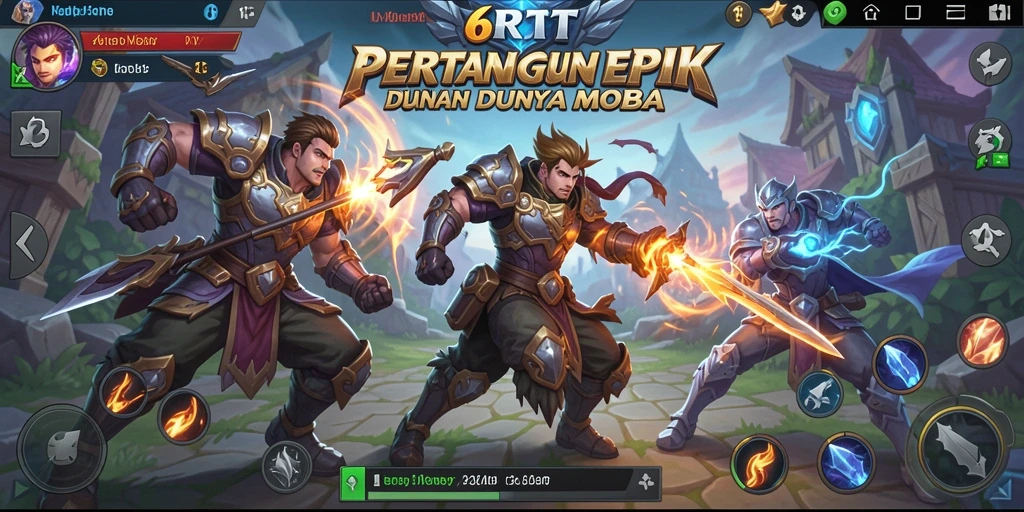 Tangkapan layar berdinamika dari pertempuran tim di 6RT.