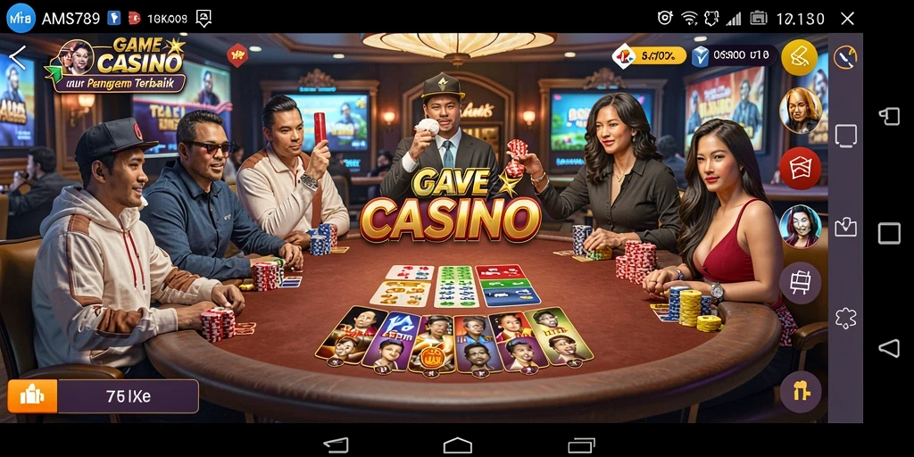 Tampilan gameplay Live Casino yang interaktif dan menarik di AMS789.