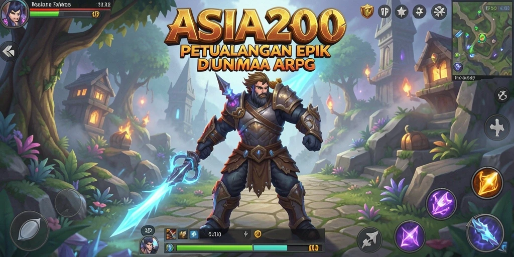 Gameplay mendebarkan dari petualangan ARPG di ASIA200.