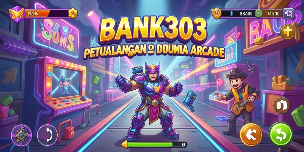 Tampilan gameplay seru dari BANK303 di arena arcade.