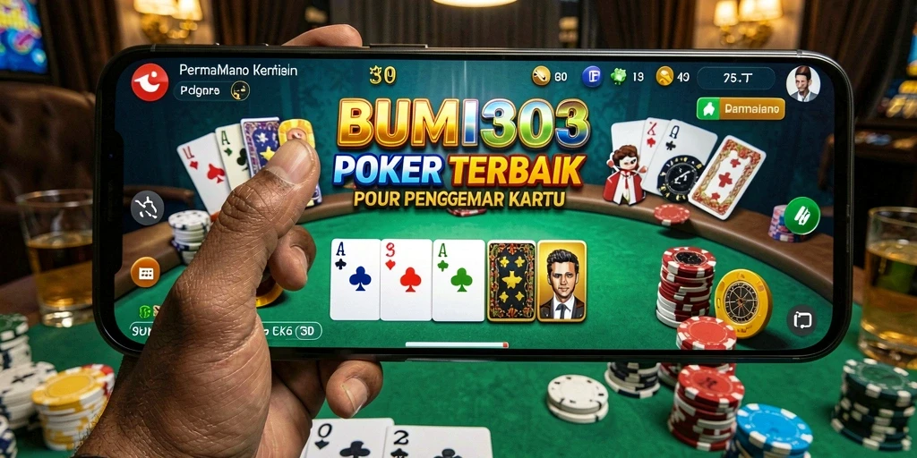 Tampilan menarik dari permainan Poker di BUMI303.