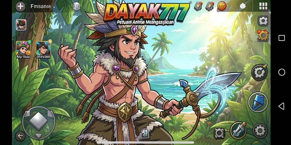 Screenshot utama <strong>DAYAK777</strong> menampilkan aksi karakter Anime yang dinamis.