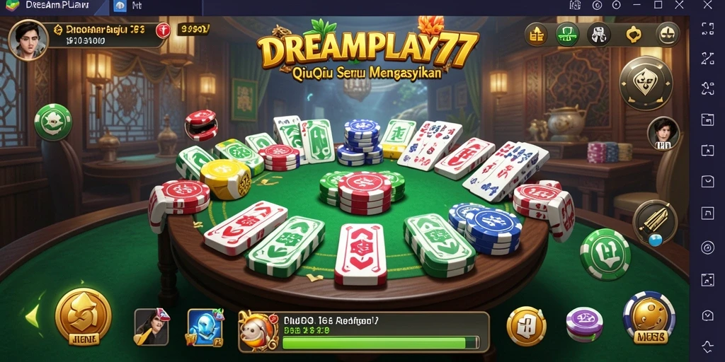 Tampilan gameplay QiuQiu yang menarik dan interaktif di DREAMPLAY77.