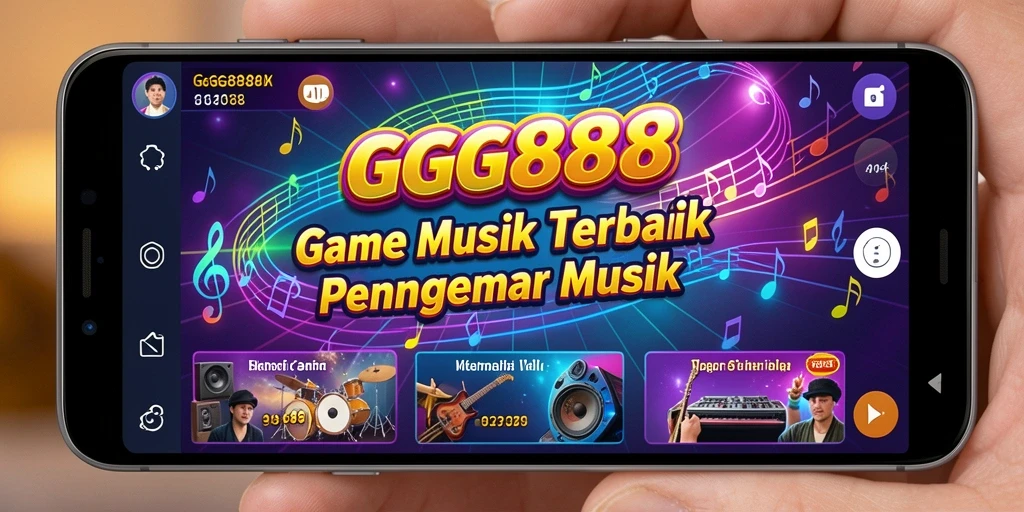 Tampilan screenshot GGG888 yang menunjukkan gameplay musik yang menarik.