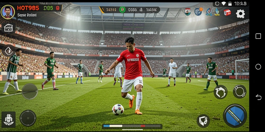 Tampilan gameplay HOT985 yang menampilkan aksi seru di lapangan.