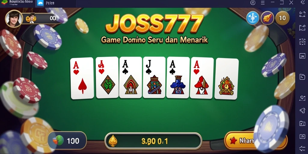 Tampilan gameplay seru JOSS777 dengan pemain yang berkompetisi.