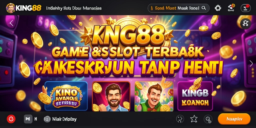 Menampilkan aksi seru dalam gameplay Slot KING88.