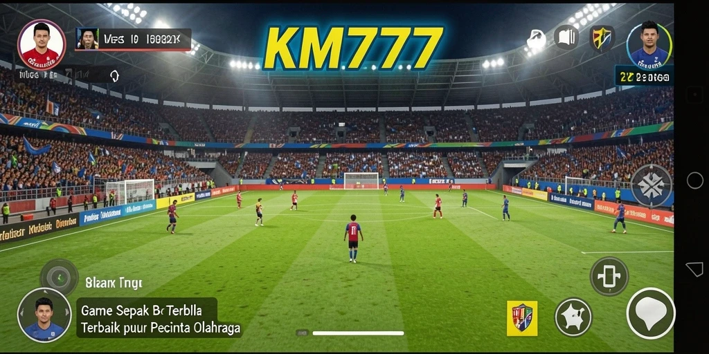 Tampilan gameplay menarik dari KM777 yang penuh aksi sepak bola.