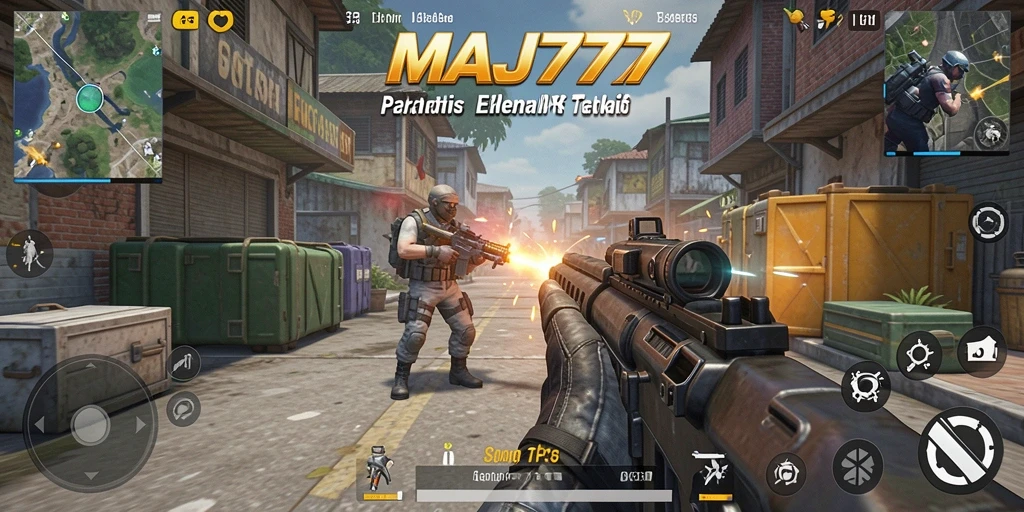 Tampilan gameplay seru dari MAJ777 dengan aksi menembak yang intens.