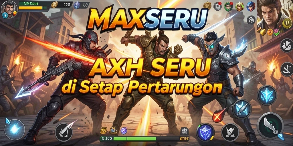 Tampilan gameplay seru dari MAXSERU yang penuh aksi.