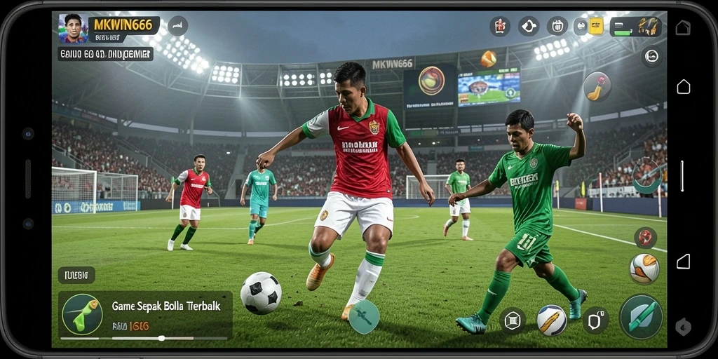 Screenshot MKWIN666 menampilkan aksi seru permainan sepak bola.