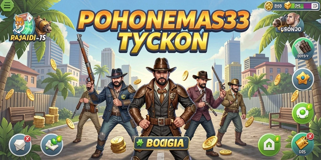 Screenshot utama POHONEMAS33 menampilkan aksi gameplay seru dalam membangun bisnis.
