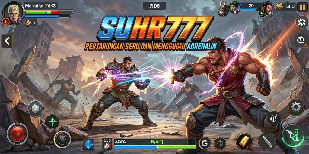 Tangkapan layar gameplay SUHU777 dengan pertarungan mendebarkan.