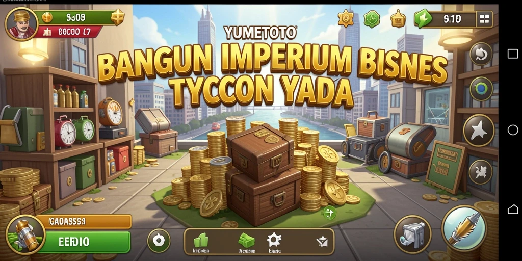 Gameplay YUMETOTO yang menarik dan seru dalam membangun bisnis Tycoon.